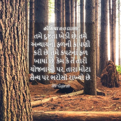 Picture 04 - હોશિયા 10:13 GUJIRV - તમે દુષ્ટતા ખેડી - Bible Verse Picture