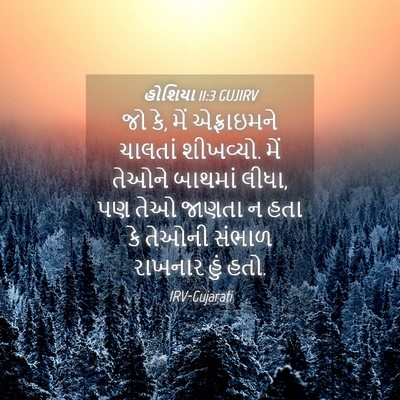 Picture 04 - હોશિયા 11:3 GUJIRV - જો કે, મેં - Bible Verse Picture