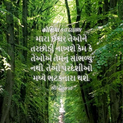 Picture 04 - હોશિયા 9:17 GUJIRV - મારા ઈશ્વર તેઓને - Bible Verse Picture
