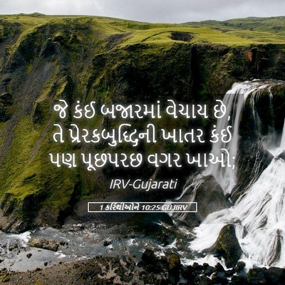 Picture 05 - 1 કરિંથીઓને 10:25 GUJIRV - જે કંઈ બજારમાં - Bible Verse Picture