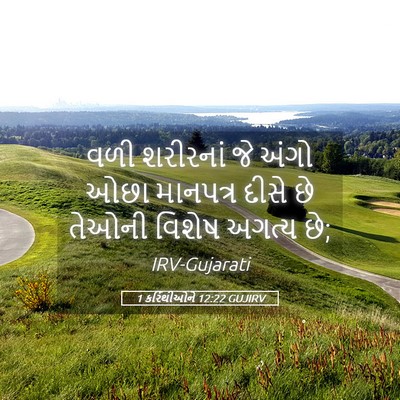 Picture 05 - 1 કરિંથીઓને 12:22 GUJIRV - વળી શરીરનાં જે - Bible Verse Picture