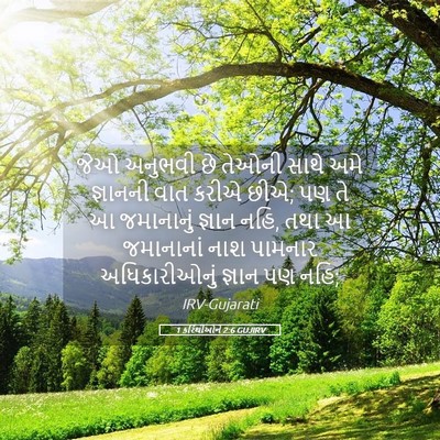 Picture 05 - 1 કરિંથીઓને 2:6 GUJIRV - જેઓ અનુભવી છે - Bible Verse Picture
