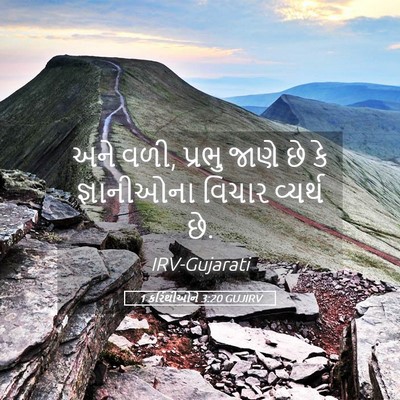 Picture 05 - 1 કરિંથીઓને 3:20 GUJIRV - અને વળી, પ્રભુ જાણે - Bible Verse Picture