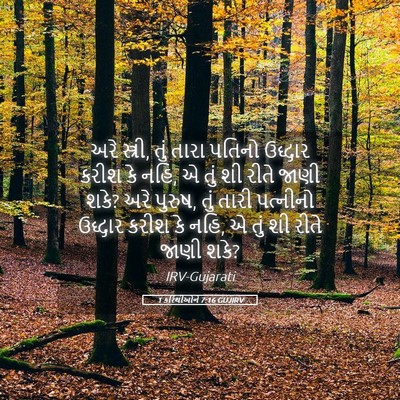 Picture 05 - 1 કરિંથીઓને 7:16 GUJIRV - અરે સ્ત્રી, તું - Bible Verse Picture