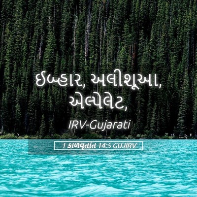 Picture 05 - 1 કાળવૃતાંત 14:5 GUJIRV - ઈબ્હાર, અલીશૂઆ, - Bible Verse Picture