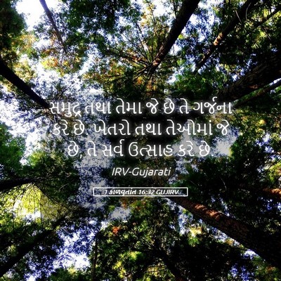 Picture 05 - 1 કાળવૃતાંત 16:32 GUJIRV - સમુદ્ર તથા તેમા જે - Bible Verse Picture