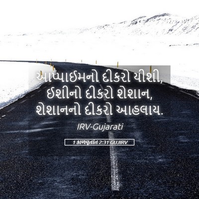 Picture 05 - 1 કાળવૃતાંત 2:31 GUJIRV - આપ્પાઈમનો દીકરો - Bible Verse Picture