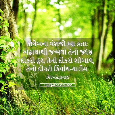 Picture 05 - 1 કાળવૃતાંત 2:50 GUJIRV - કાલેબના વંશજો આ - Bible Verse Picture