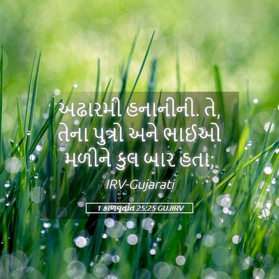 Picture 05 - 1 કાળવૃતાંત 25:25 GUJIRV - અઢારમી હનાનીની. તે, - Bible Verse Picture