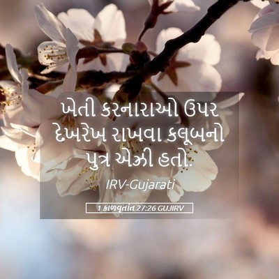 Picture 05 - 1 કાળવૃતાંત 27:26 GUJIRV - ખેતી કરનારાઓ ઉપર - Bible Verse Picture
