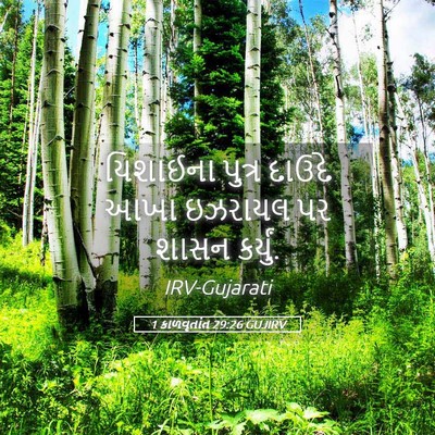 Picture 05 - 1 કાળવૃતાંત 29:26 GUJIRV - યિશાઈના પુત્ર - Bible Verse Picture