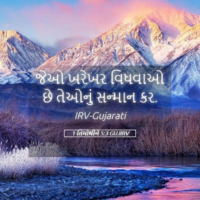 Picture 05 - 1 તિમોથીને 5:3 GUJIRV - જેઓ ખરેખર વિધવાઓ - Bible Verse Picture