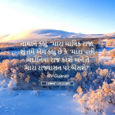 Picture 05 - 1 રાજાઓ 1:24 GUJIRV - નાથાને કહ્યું, - Bible Verse Picture