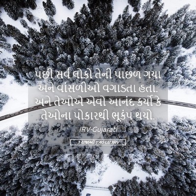 Picture 05 - 1 રાજાઓ 1:40 GUJIRV - પછી સર્વ લોકો તેની - Bible Verse Picture