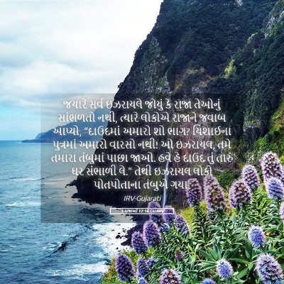 Picture 05 - 1 રાજાઓ 12:16 GUJIRV - જયારે સર્વ - Bible Verse Picture