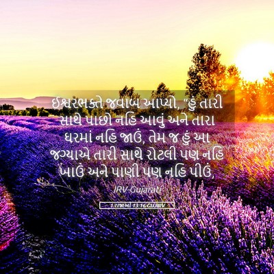 Picture 05 - 1 રાજાઓ 13:16 GUJIRV - ઈશ્વરભક્તે જવાબ - Bible Verse Picture