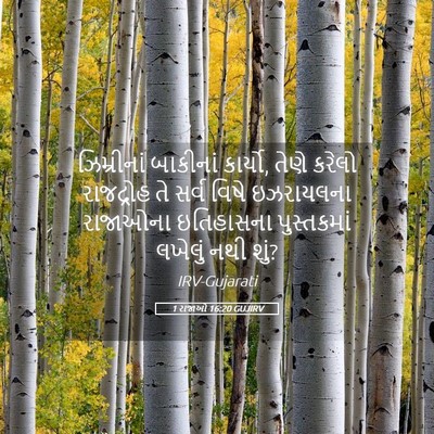 Picture 05 - 1 રાજાઓ 16:20 GUJIRV - ઝિમ્રીનાં બાકીનાં - Bible Verse Picture