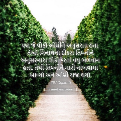 Picture 05 - 1 રાજાઓ 16:22 GUJIRV - પણ જે લોકો ઓમ્રીને - Bible Verse Picture