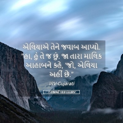 Picture 05 - 1 રાજાઓ 18:8 GUJIRV - એલિયાએ તેને જવાબ - Bible Verse Picture
