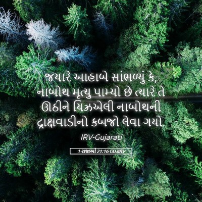 Picture 05 - 1 રાજાઓ 21:16 GUJIRV - જયારે આહાબે - Bible Verse Picture