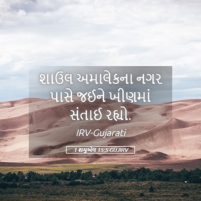 Picture 05 - 1 શમુએલ 15:5 GUJIRV - શાઉલ અમાલેકના નગર - Bible Verse Picture