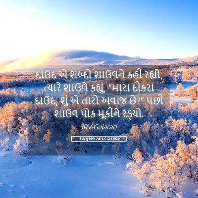 Picture 05 - 1 શમુએલ 24:16 GUJIRV - દાઉદ એ શબ્દો - Bible Verse Picture
