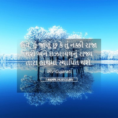 Picture 05 - 1 શમુએલ 24:20 GUJIRV - હવે, હું જાણું છું - Bible Verse Picture