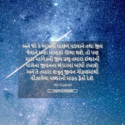 Picture 05 - 1 શમુએલ 25:29 GUJIRV - અને જો કે આપની પાછળ - Bible Verse Picture