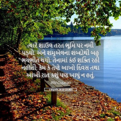 Picture 05 - 1 શમુએલ 28:20 GUJIRV - ત્યારે શાઉલ તરત - Bible Verse Picture