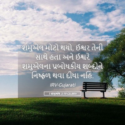 Picture 05 - 1 શમુએલ 3:19 GUJIRV - શમુએલ મોટો થયો, - Bible Verse Picture
