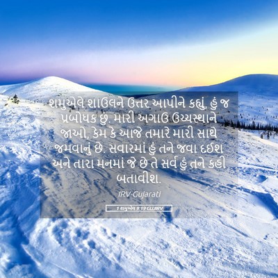Picture 05 - 1 શમુએલ 9:19 GUJIRV - શમુએલે શાઉલને - Bible Verse Picture