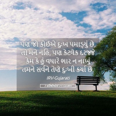 Picture 05 - 2 કરિંથીઓને 2:5 GUJIRV - પણ જો કોઈએ દુઃખ - Bible Verse Picture