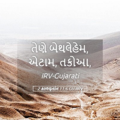 Picture 05 - 2 કાળવૃતાંત 11:6 GUJIRV - તેણે બેથલેહેમ, - Bible Verse Picture