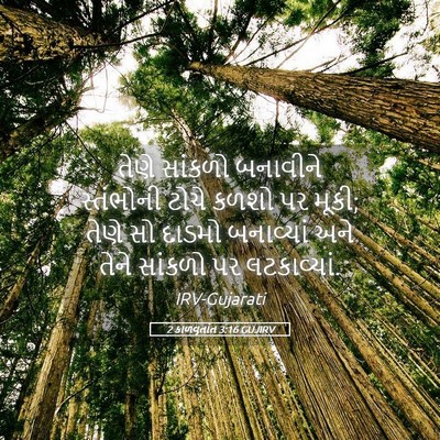 Picture 05 - 2 કાળવૃતાંત 3:16 GUJIRV - તેણે સાંકળો - Bible Verse Picture