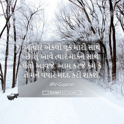 Picture 05 - 2 તિમોથીને 4:11 GUJIRV - અત્યારે એકલો લૂક - Bible Verse Picture