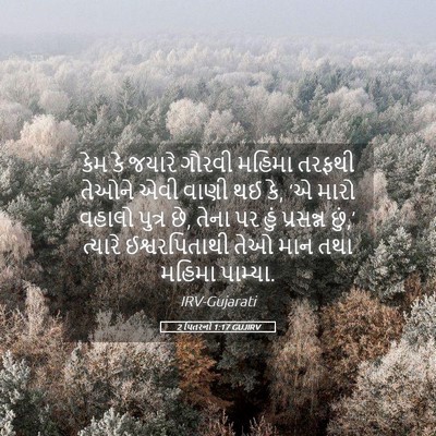 Picture 05 - 2 પિતરનો 1:17 GUJIRV - કેમ કે જયારે ગૌરવી - Bible Verse Picture