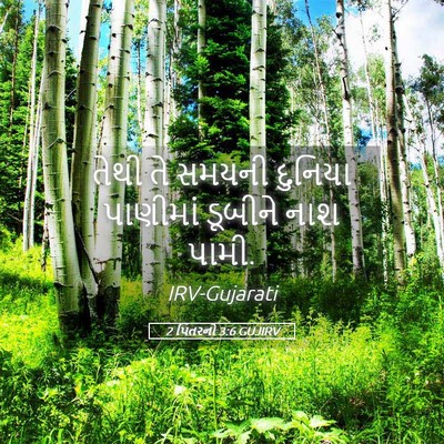 Picture 05 - 2 પિતરનો 3:6 GUJIRV - તેથી તે સમયની - Bible Verse Picture
