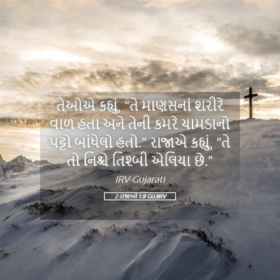 Picture 05 - 2 રાજાઓ 1:8 GUJIRV - તેઓએ કહ્યું, “તે - Bible Verse Picture