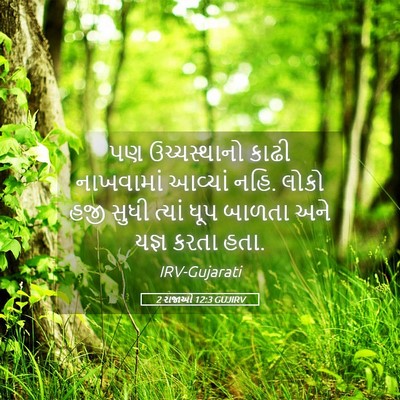 Picture 05 - 2 રાજાઓ 12:3 GUJIRV - પણ ઉચ્ચસ્થાનો - Bible Verse Picture