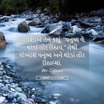 Picture 05 - 2 રાજાઓ 13:15 GUJIRV - એલિશાએ તેને - Bible Verse Picture