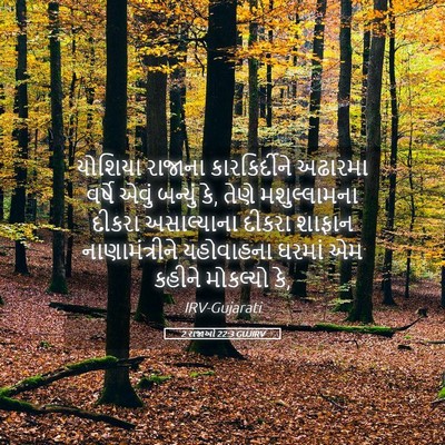 Picture 05 - 2 રાજાઓ 22:3 GUJIRV - યોશિયા રાજાના - Bible Verse Picture