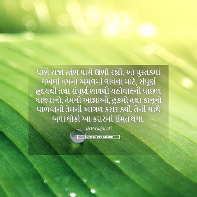 Picture 05 - 2 રાજાઓ 23:3 GUJIRV - પછી રાજા સ્તંભ - Bible Verse Picture