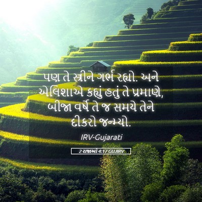 Picture 05 - 2 રાજાઓ 4:17 GUJIRV - પણ તે સ્ત્રીને - Bible Verse Picture
