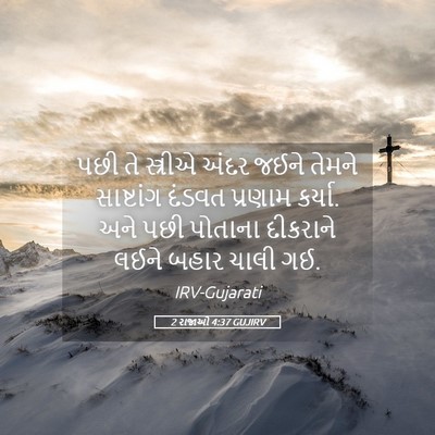 Picture 05 - 2 રાજાઓ 4:37 GUJIRV - પછી તે સ્ત્રીએ - Bible Verse Picture