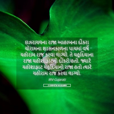 Picture 05 - 2 રાજાઓ 8:16 GUJIRV - ઇઝરાયલના રાજા - Bible Verse Picture