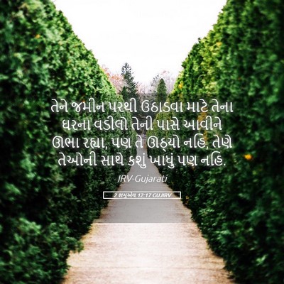 Picture 05 - 2 શમુએલ 12:17 GUJIRV - તેને જમીન પરથી - Bible Verse Picture