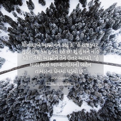 Picture 05 - 2 શમુએલ 13:4 GUJIRV - યોનાદાબે આમ્નોનને - Bible Verse Picture