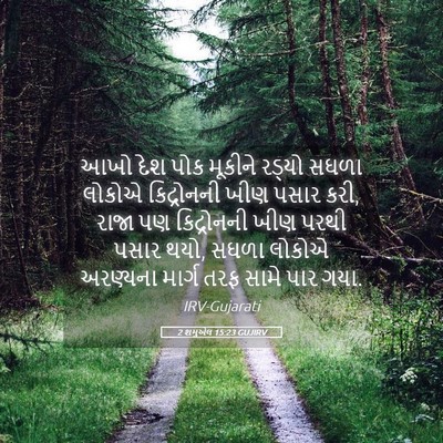 Picture 05 - 2 શમુએલ 15:23 GUJIRV - આખો દેશ પોક મૂકીને - Bible Verse Picture