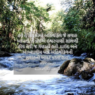 Picture 05 - 2 શમુએલ 16:23 GUJIRV - હવે તે દિવસોમાં - Bible Verse Picture