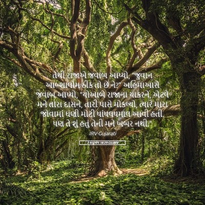 Picture 05 - 2 શમુએલ 18:29 GUJIRV - તેથી રાજાએ જવાબ - Bible Verse Picture